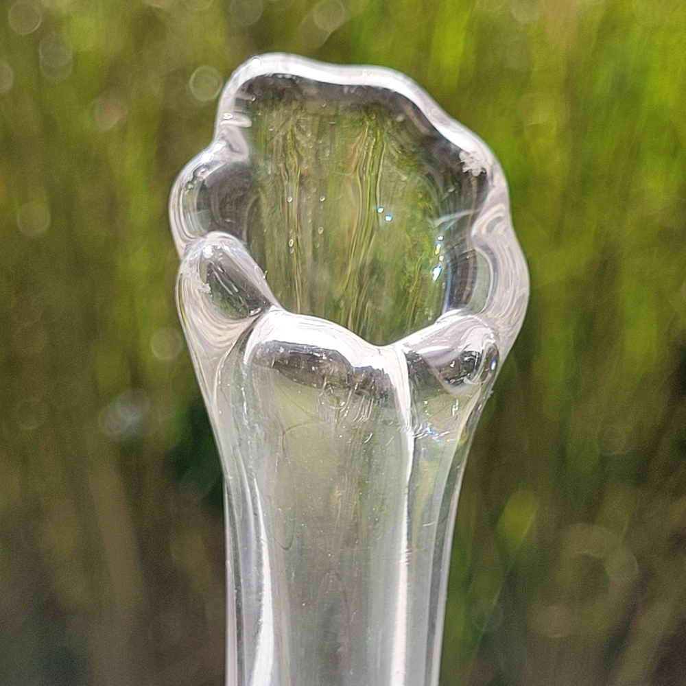 Swung Vase Vintage ~ Small Clear Glass ~ 1970s ~ FINAL PRICE! ~ See Notes - Picture 11 of 16
